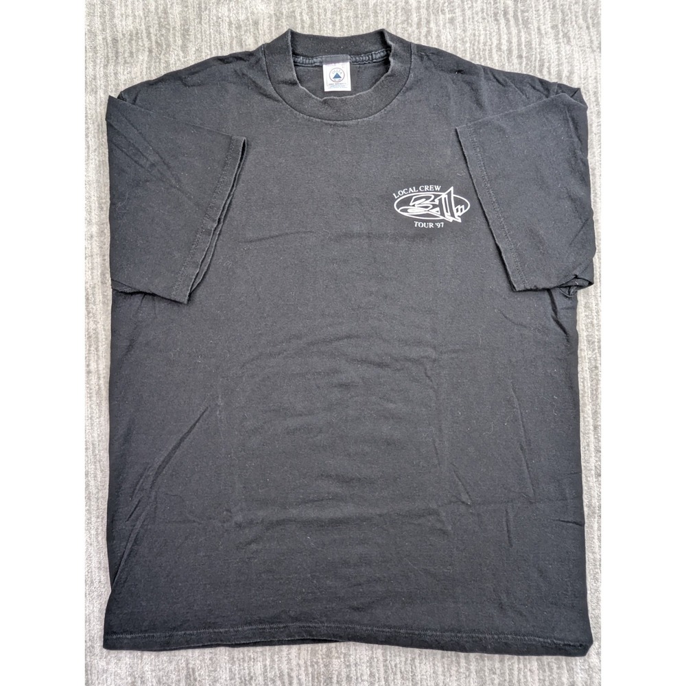 Vintage 311 Local Crew Tour 97 Shirt Size XL Black Stoner Rock Band Y2K Nu Metal